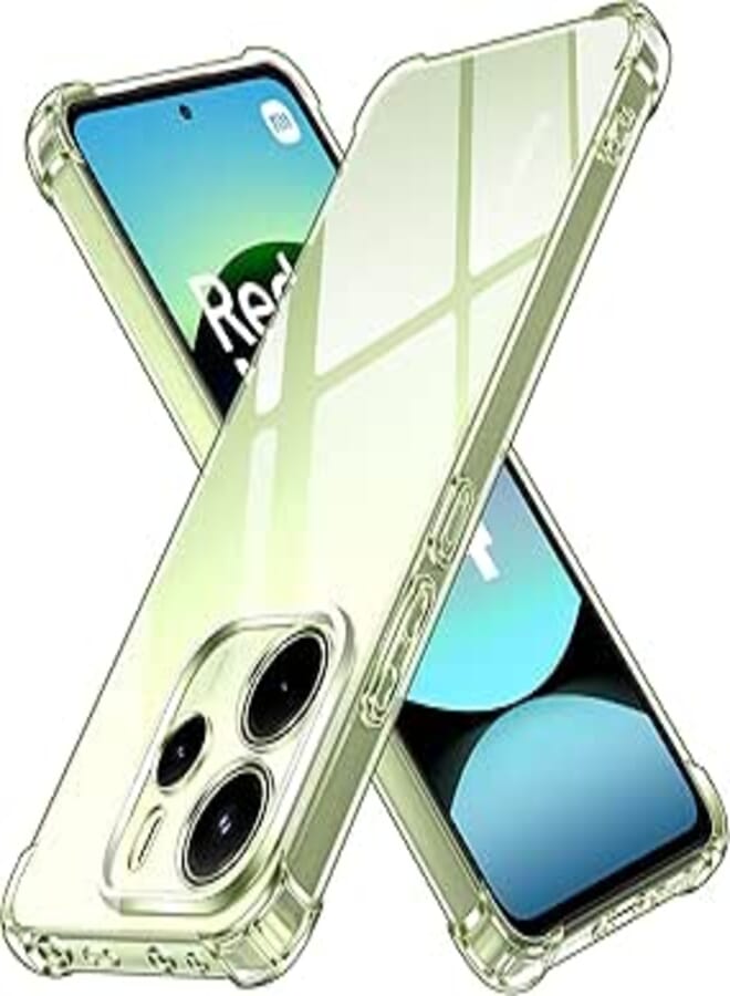 ivoler Case for Xiaomi Redmi Note 14 4G (Not for Xiaomi Redmi Note 14 5G), Ultra Transparent Shockproof Silicone Protective Case with Reinforced Corners Clear Thin Soft TPU Bumper Cover